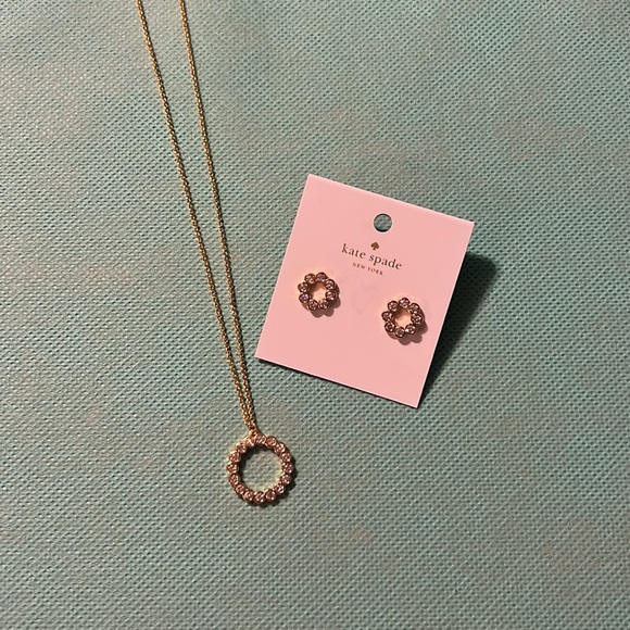 KATE SPADE “FULL CIRCLE” NECKLACE & EARRINGS - Picture 2 of 6
